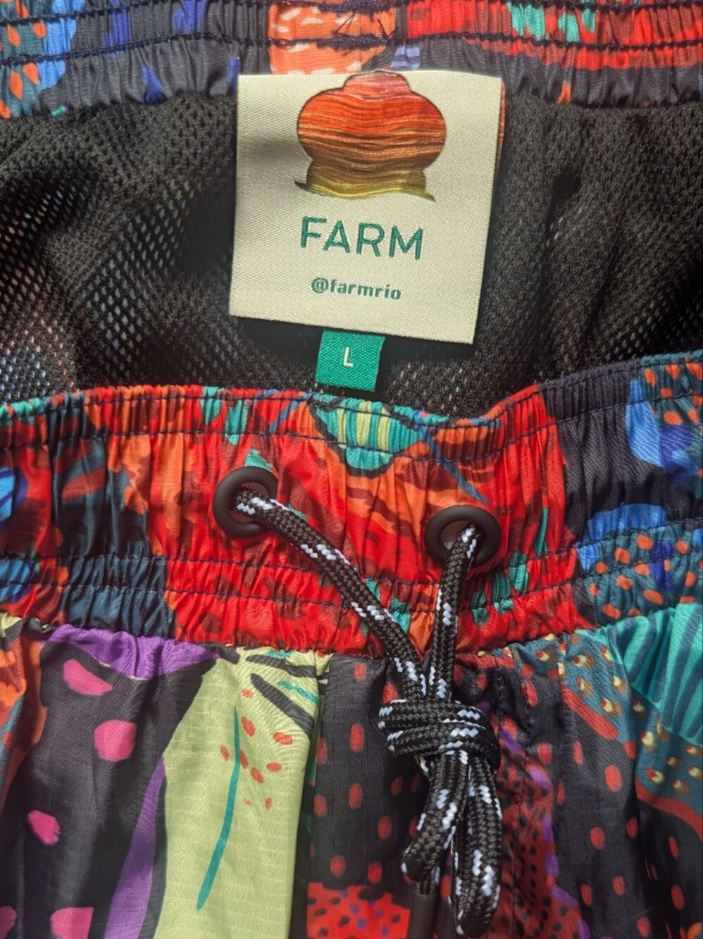 Farm Rio Black Cool Leopard Athletic Shorts - Size Large - Picture 3 of 7